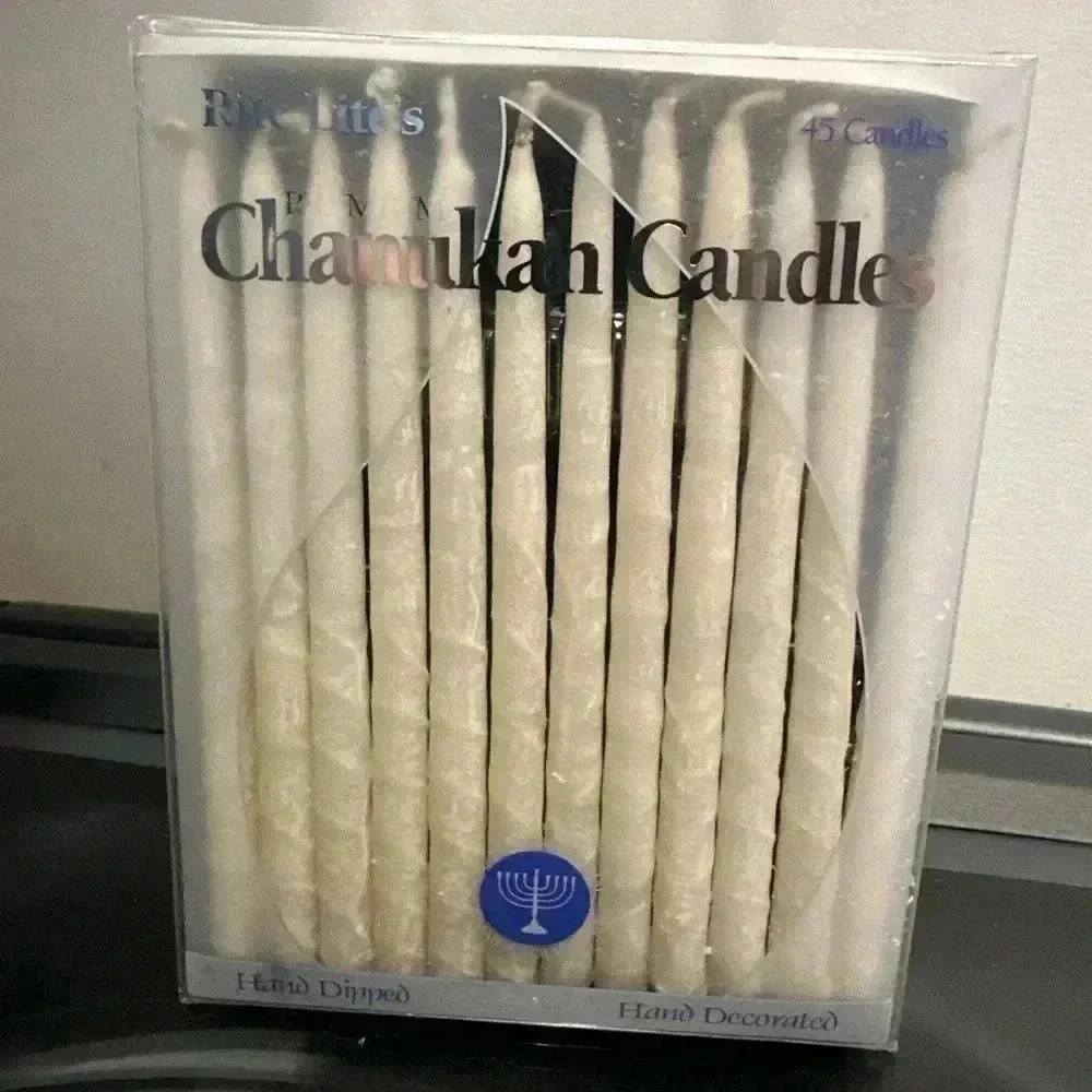 Rite Lite Premium Chanukah Candles- Pack of 45 Hanukkah White Sealed Box NEW